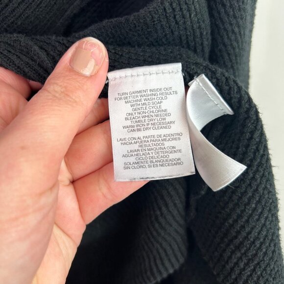 Jones New York Sport black open front waterfall cardigan size large - Picture 2 of 7